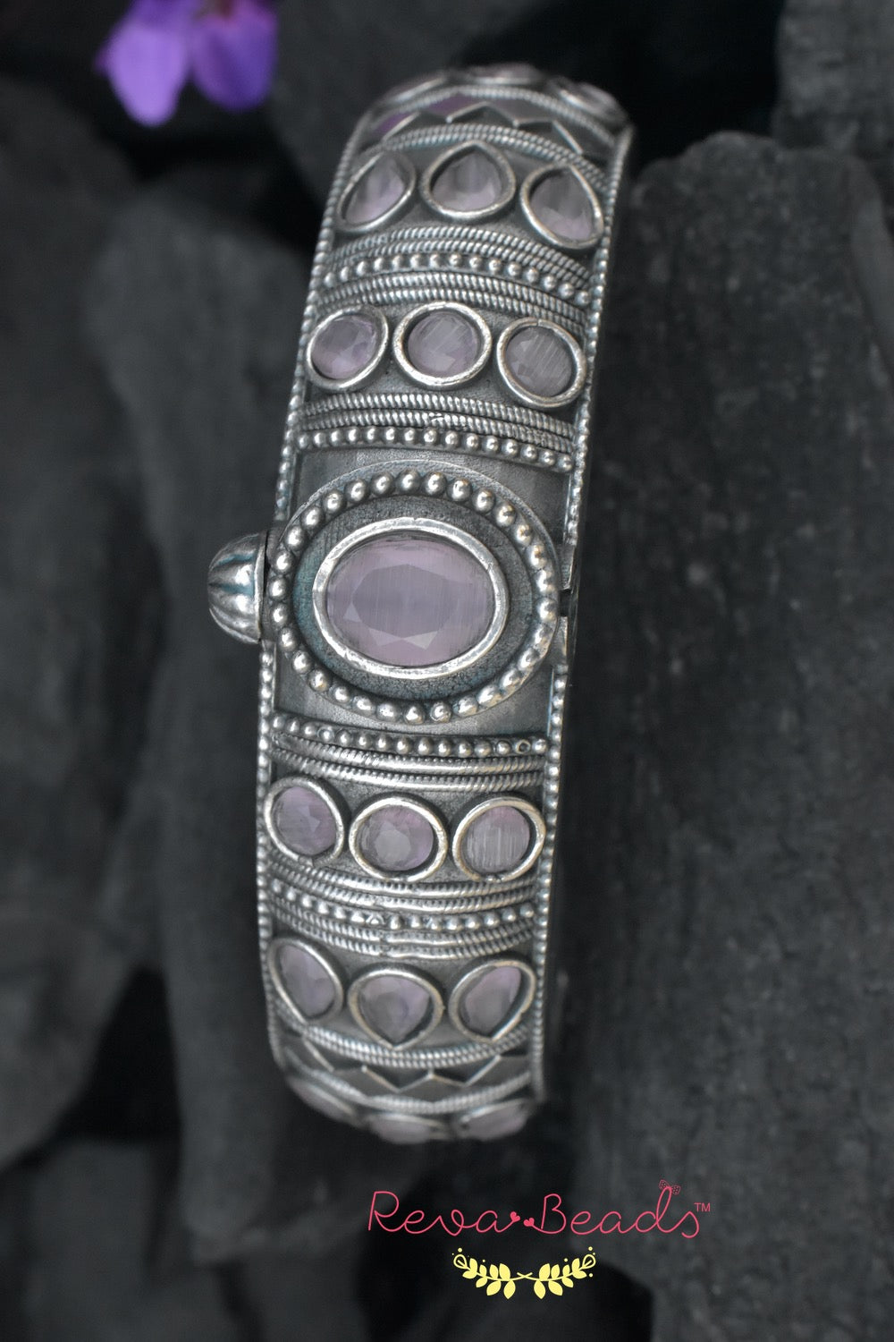 pink stone bangle