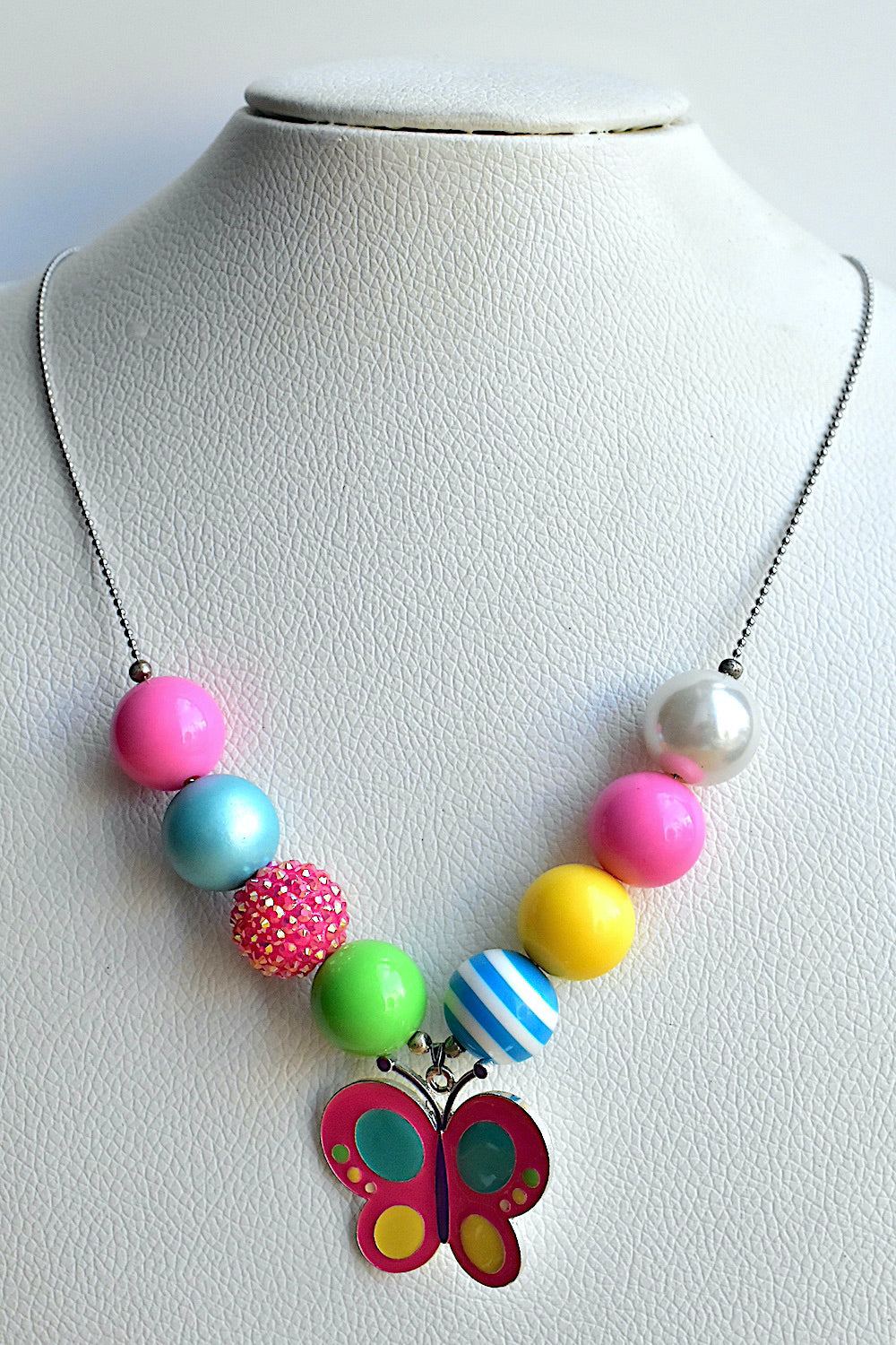 nature theme bubblegum bead necklace