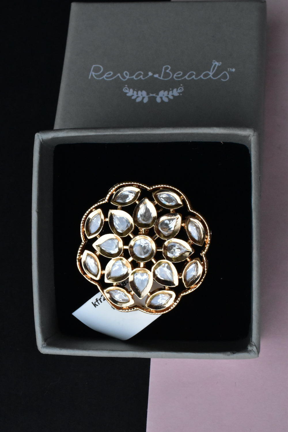 Kundan finger ring kfr230628