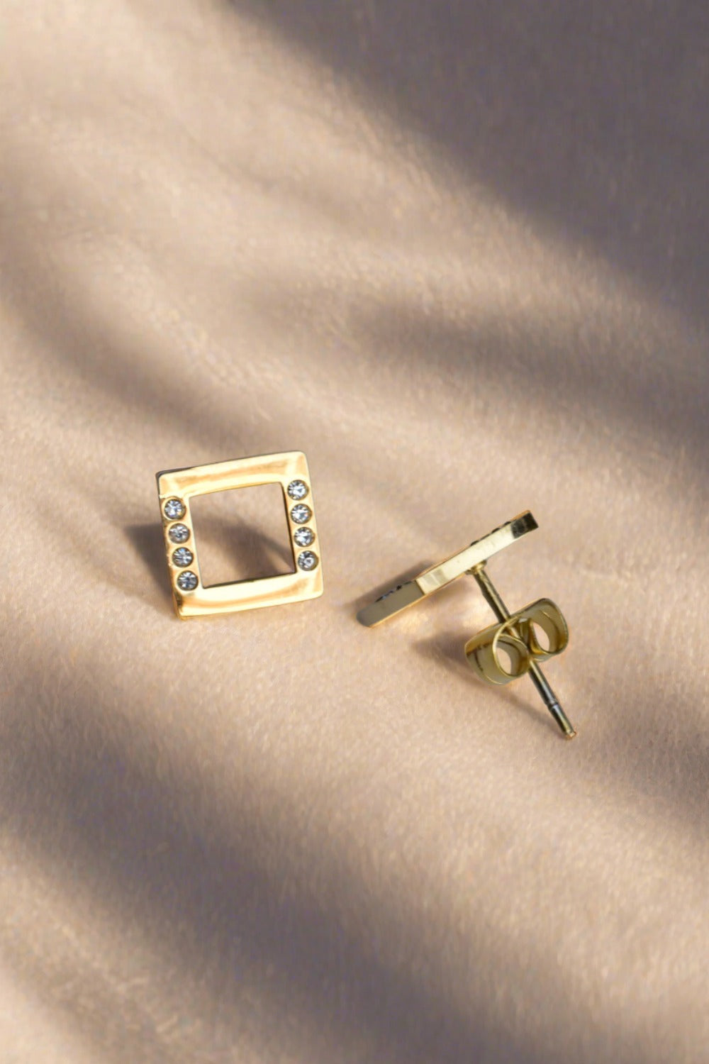 tiny square earring