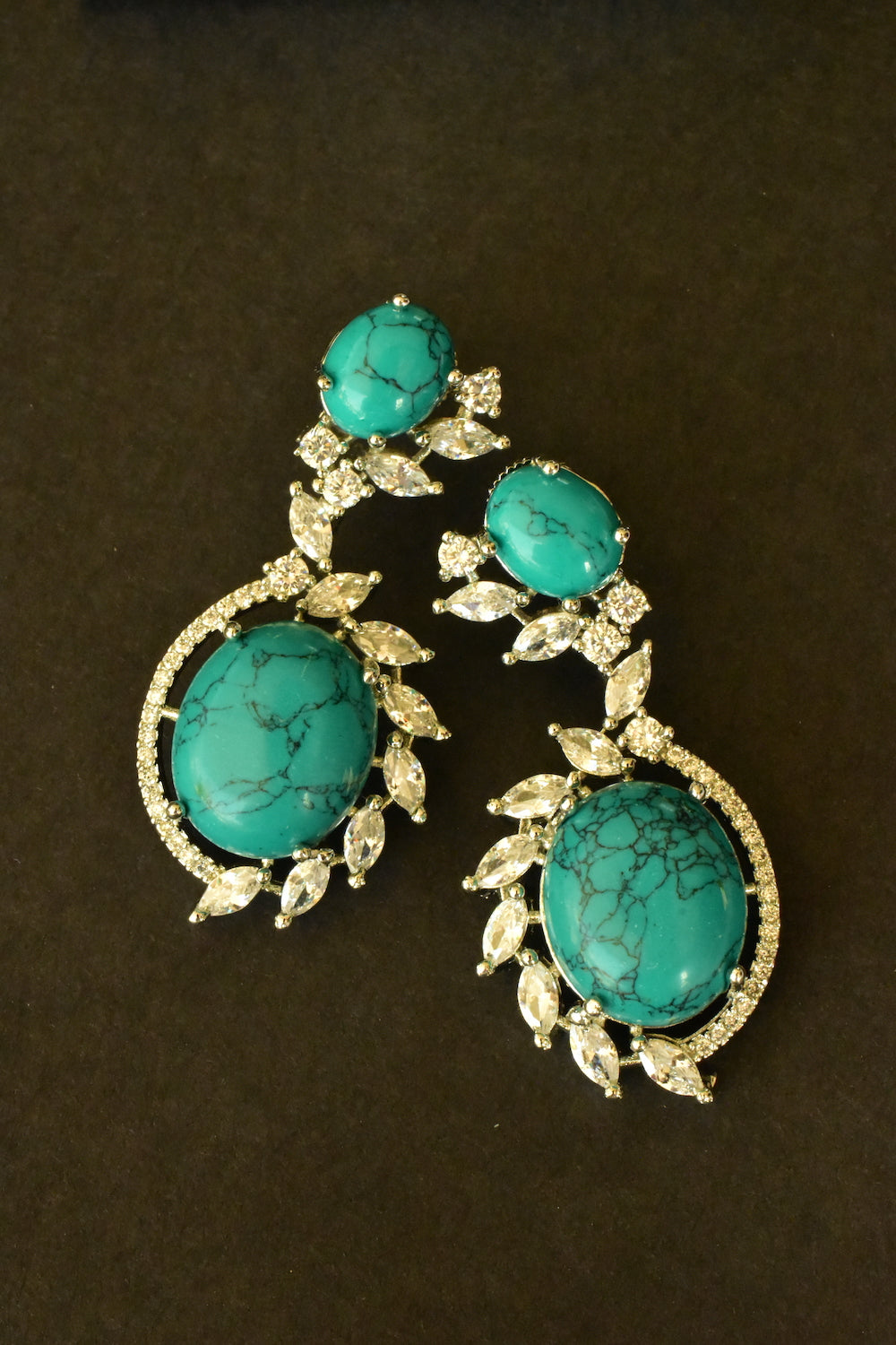 turquoise silver polish earrings