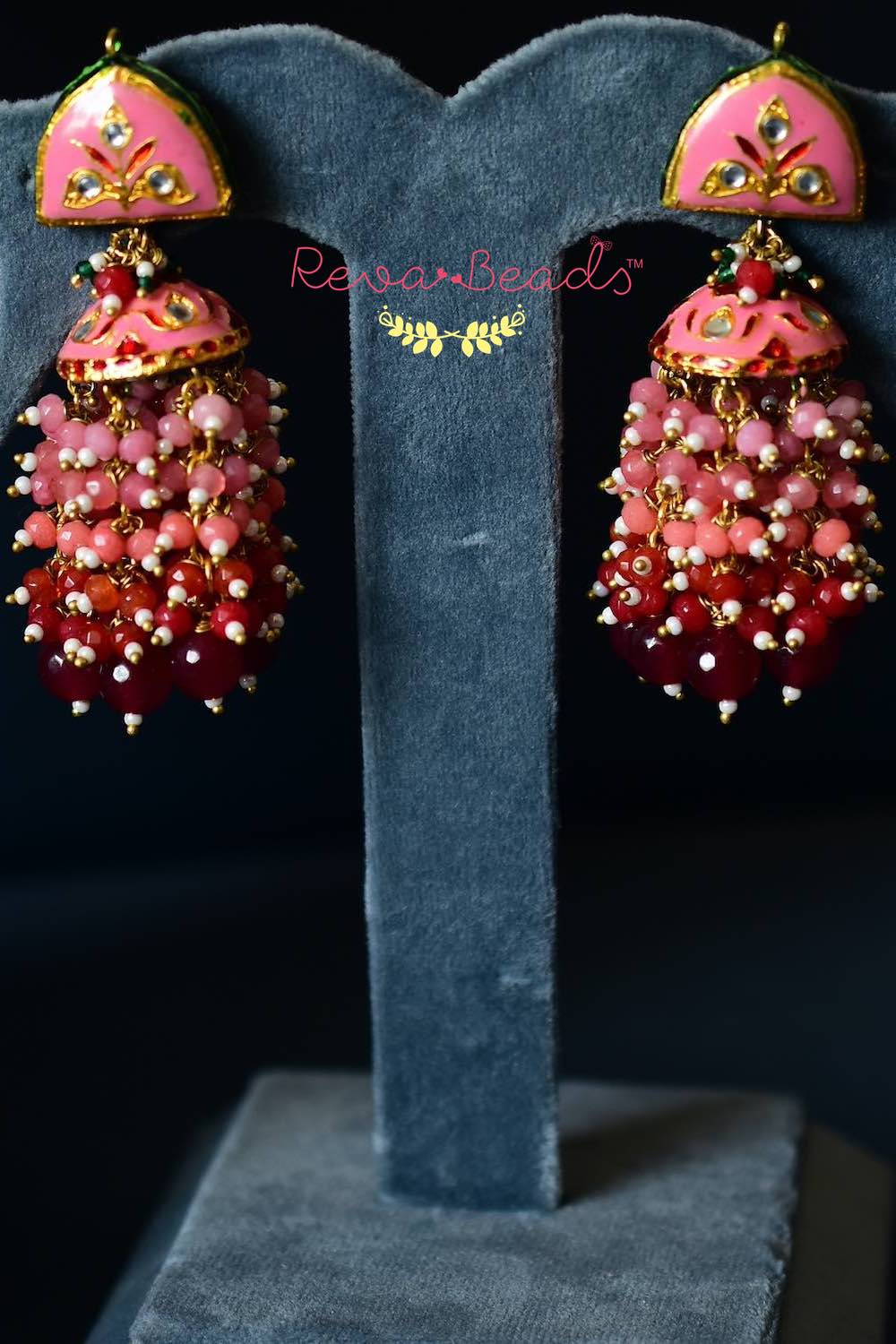 meenakar jhumkas