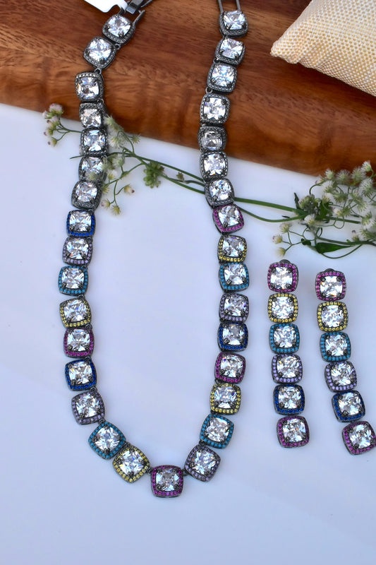 multi colour necklace set