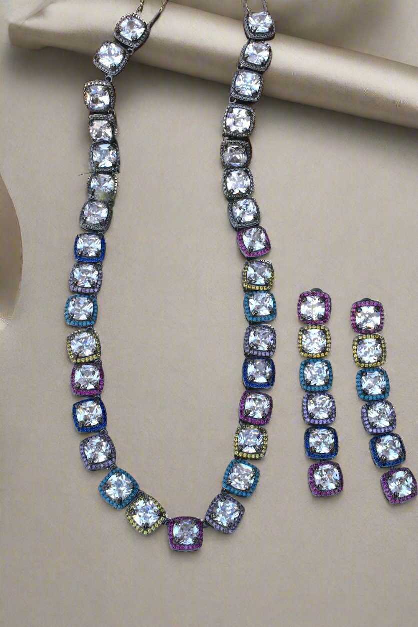 multi colour necklace set
