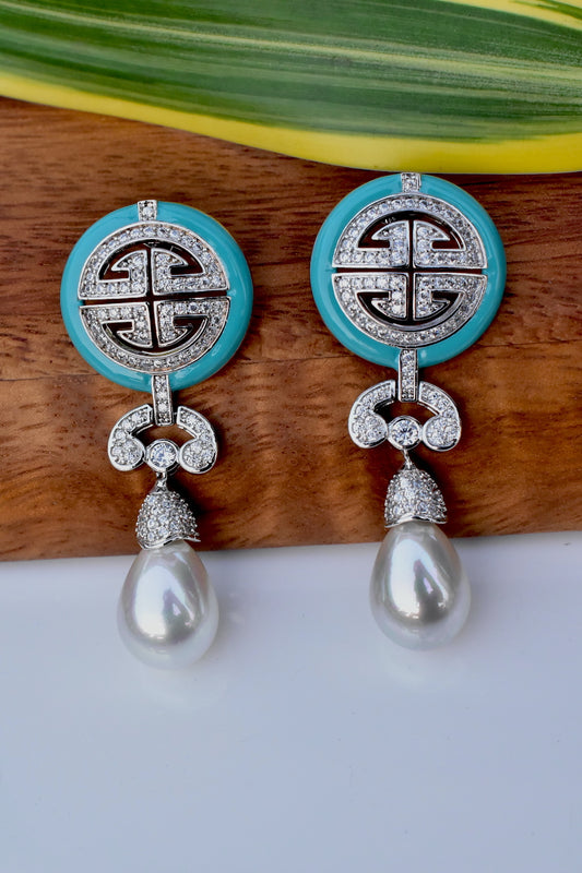 meenakari with ad earrings