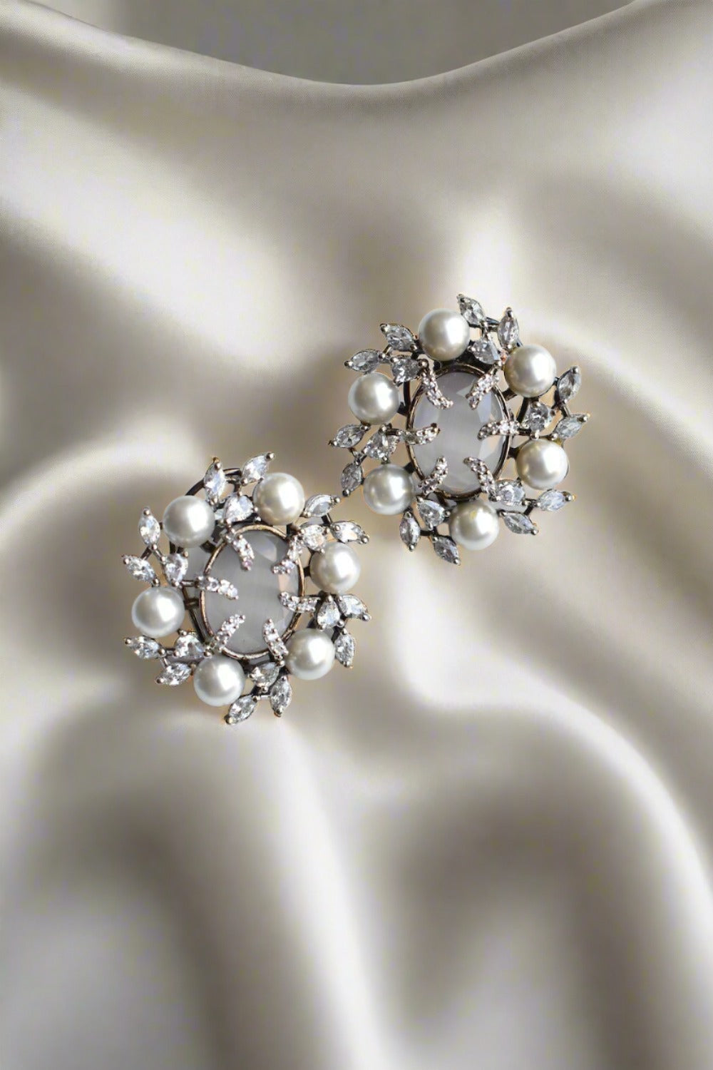 ad silver polish stud earrings 230765