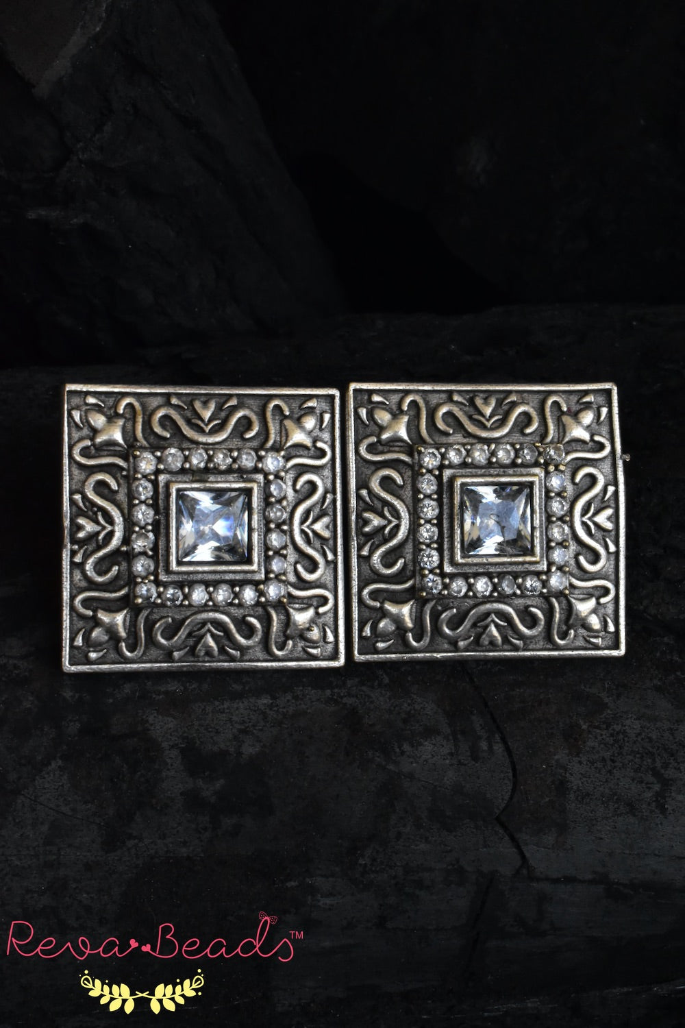 stone studded earrings