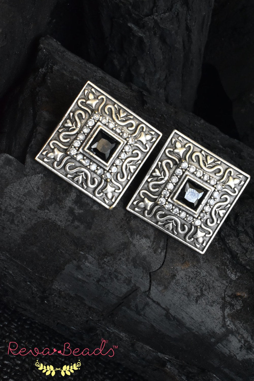 silver earrings