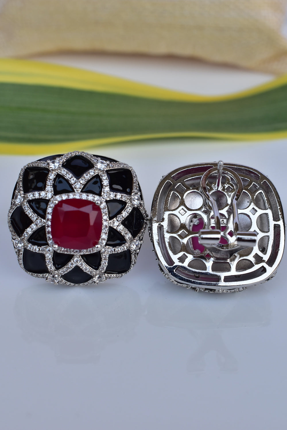premium quality cz stud earrings