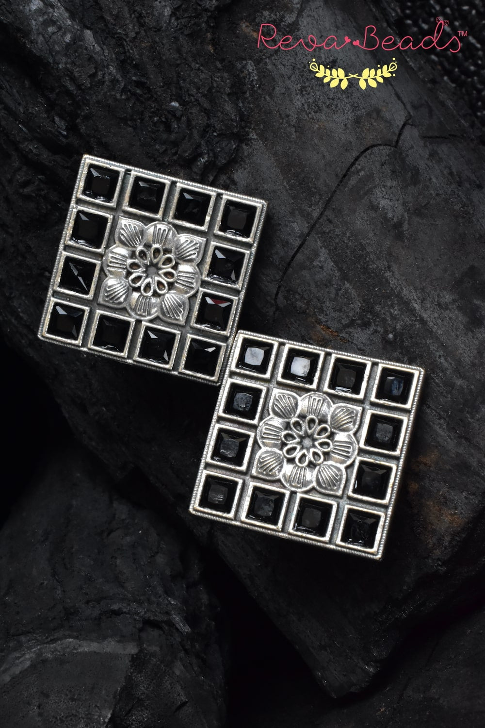 black earrings
