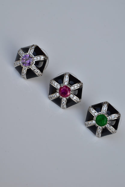 meenakari ad silver polish earrings adspse230849