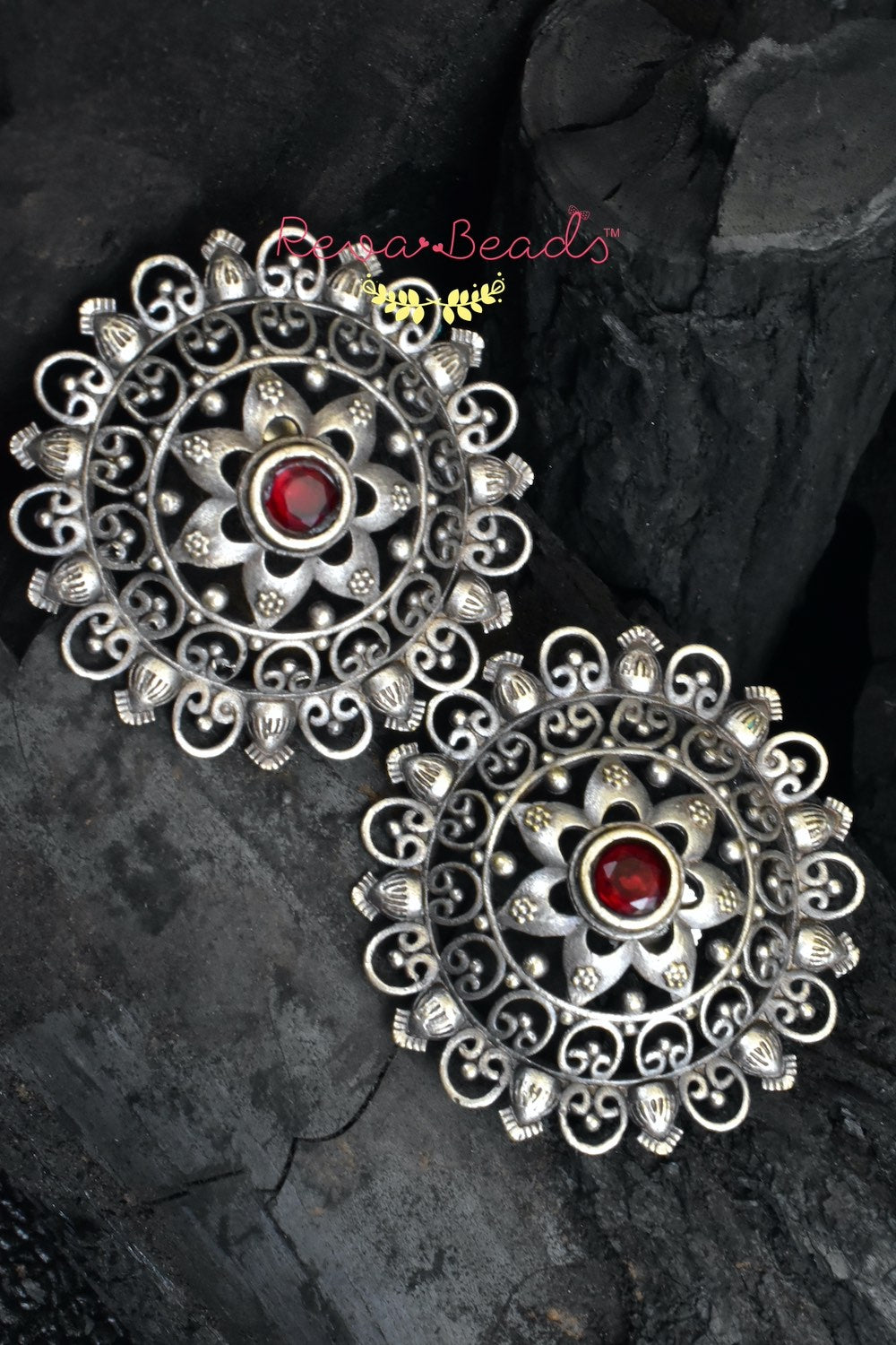 big oxidised hoops