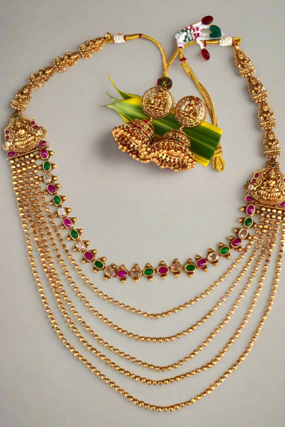 Temple Long Necklace Earrings Set tlnes230937