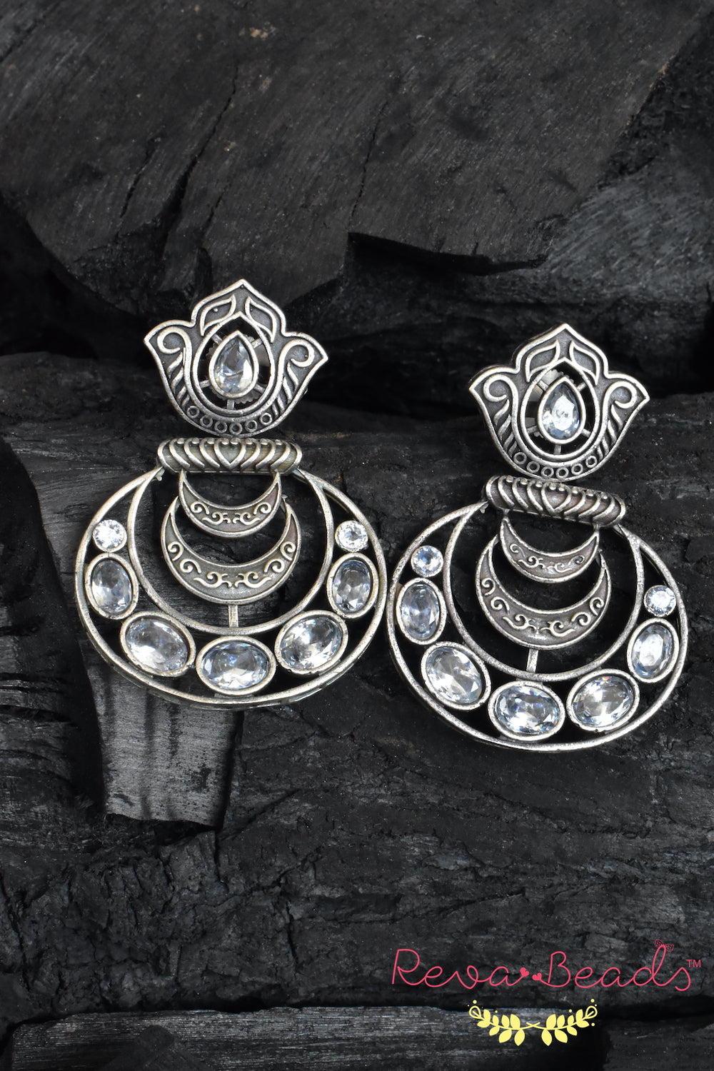 Tribal chandbali earrings trdre230348