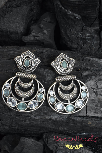 Tribal chandbali earrings trdre230348