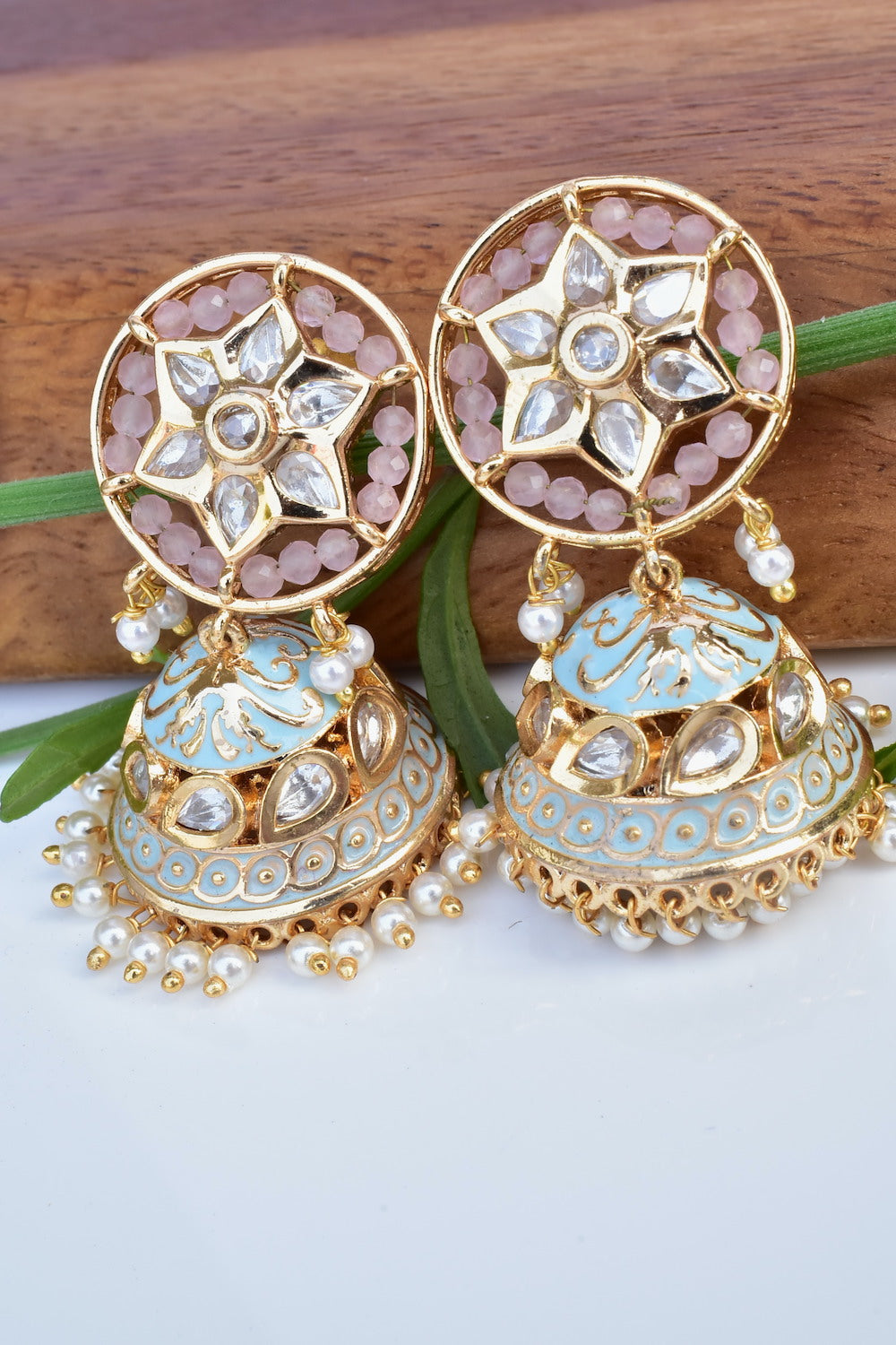 kundan jhumka earrings kje230951