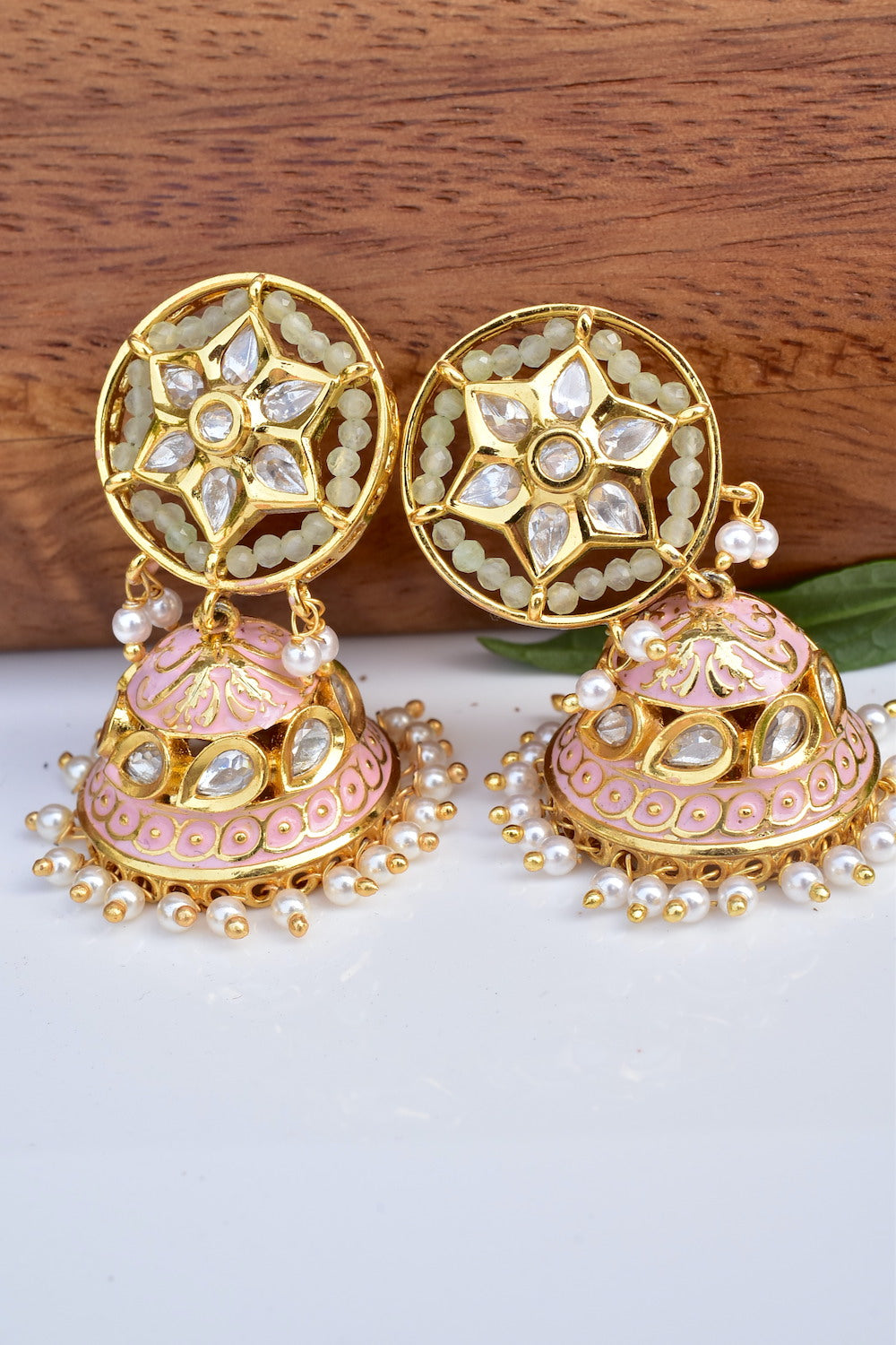 kundan jhumka earrings kje230951