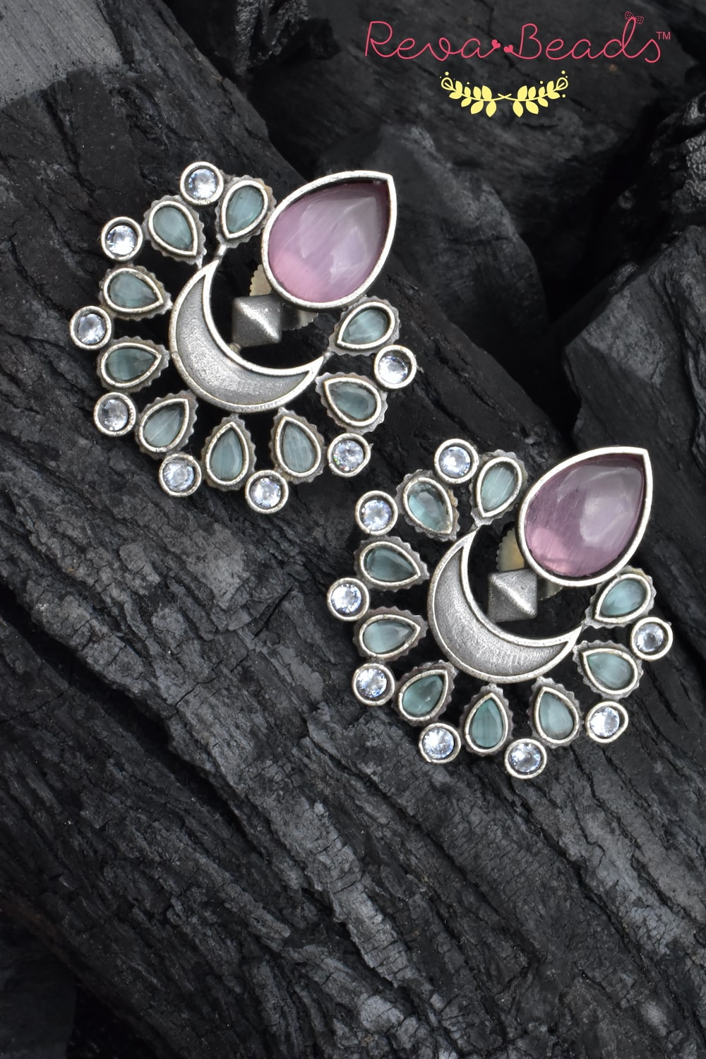 office wear oxidised earrings