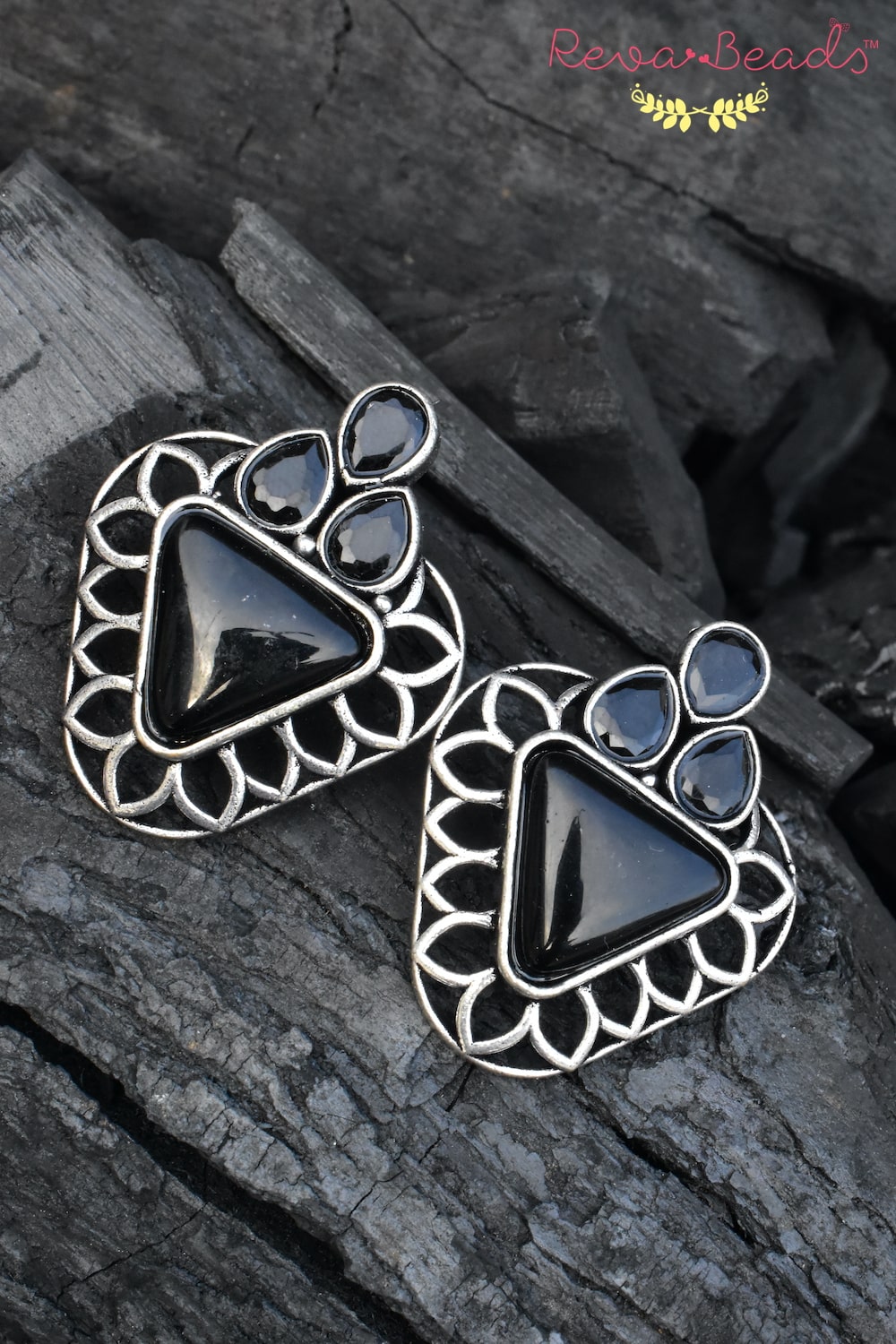black earrings