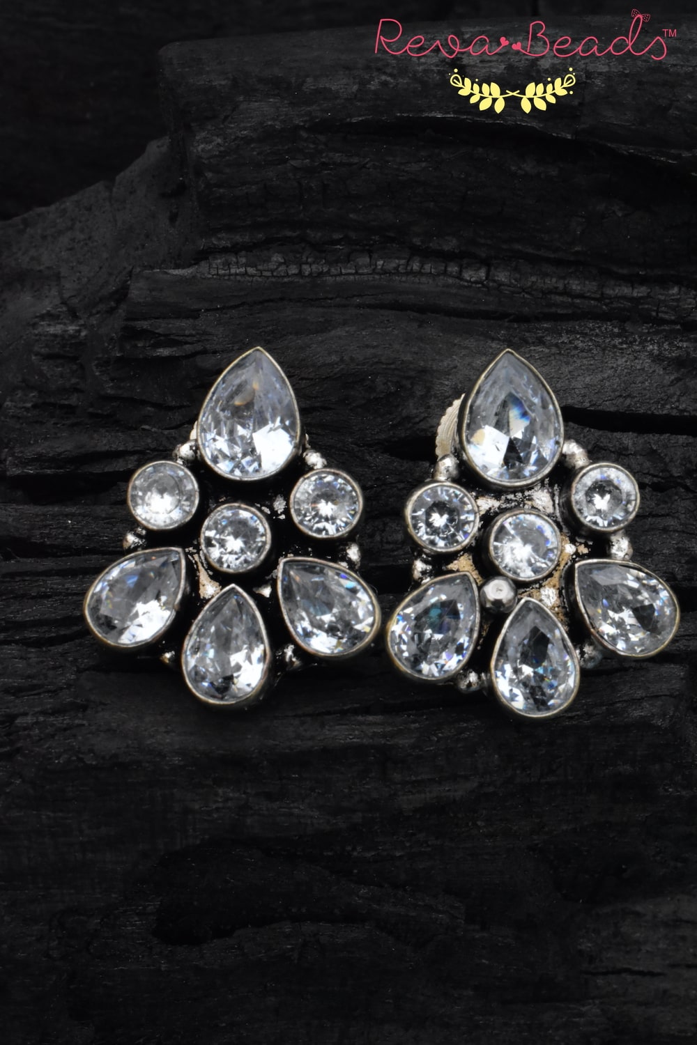 silver look alike studs