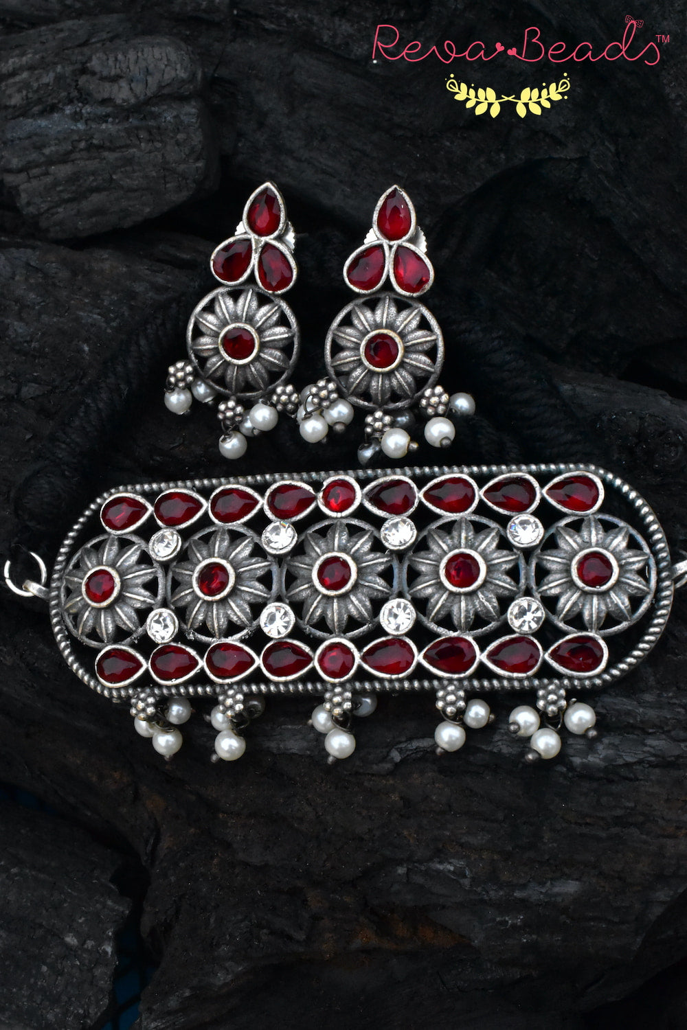 ruby choker set