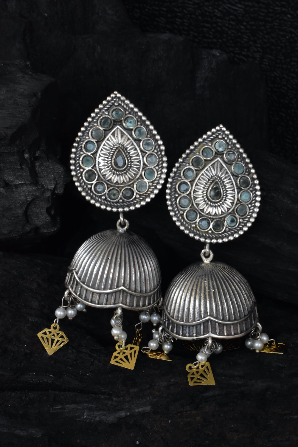 tribal jhumka earrings trje230387