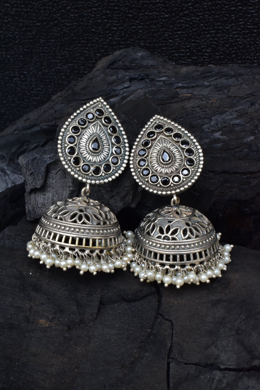 tribal jhumka earrings trje230384