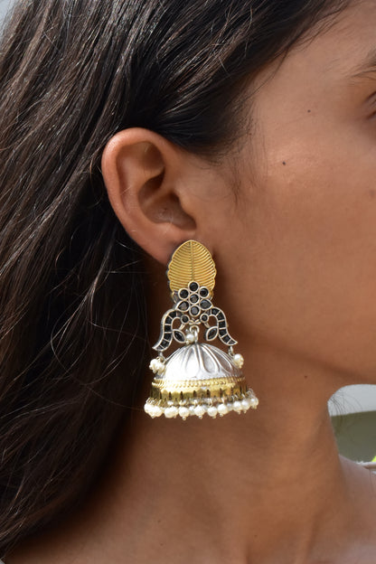 tribal jhumka earrings trje230375