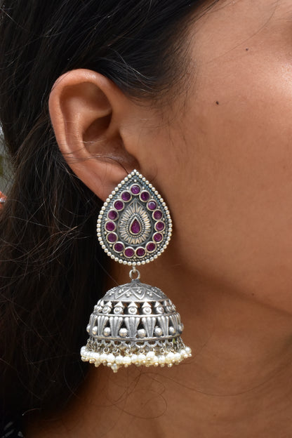 tribal jhumka earrings trje230384