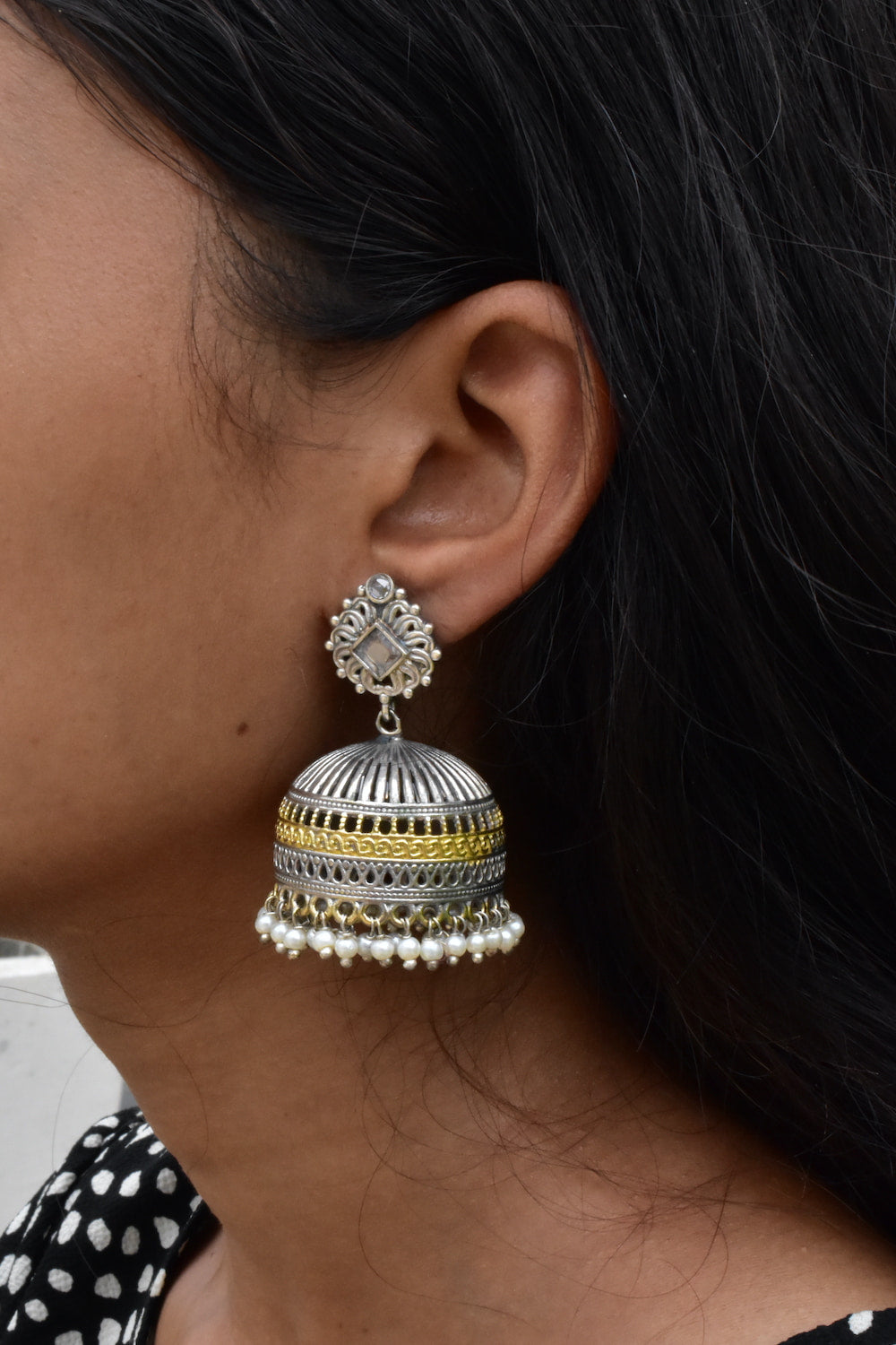 Oxidised jhumka