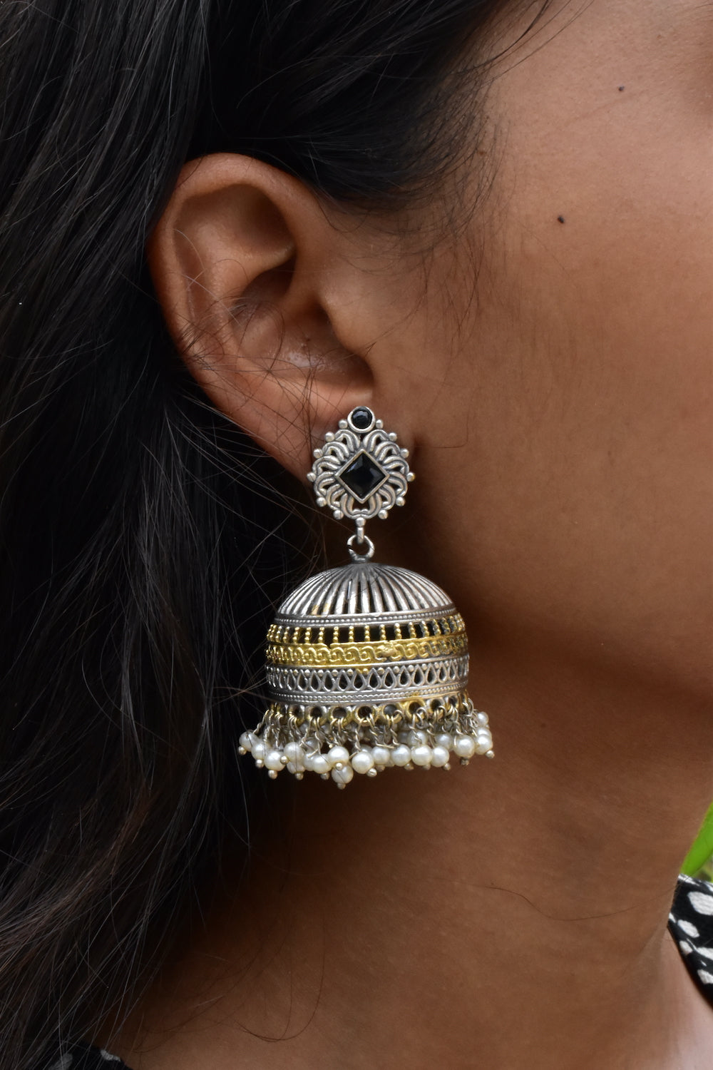 Tribal jhumka earrings trje230408