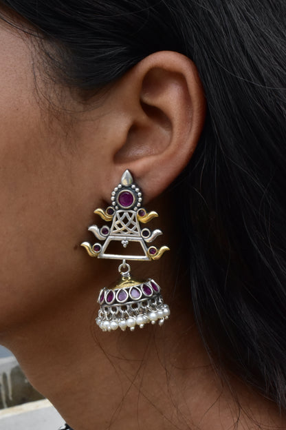 Tribal jhumka earrings trje230390
