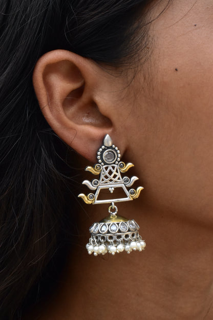 Tribal jhumka earrings trje230390