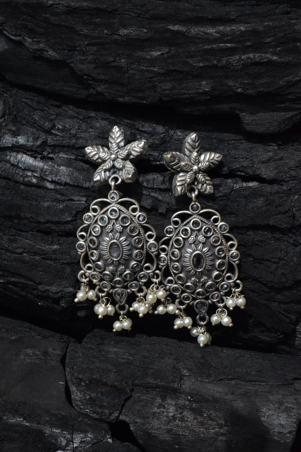 tribal drop earrings