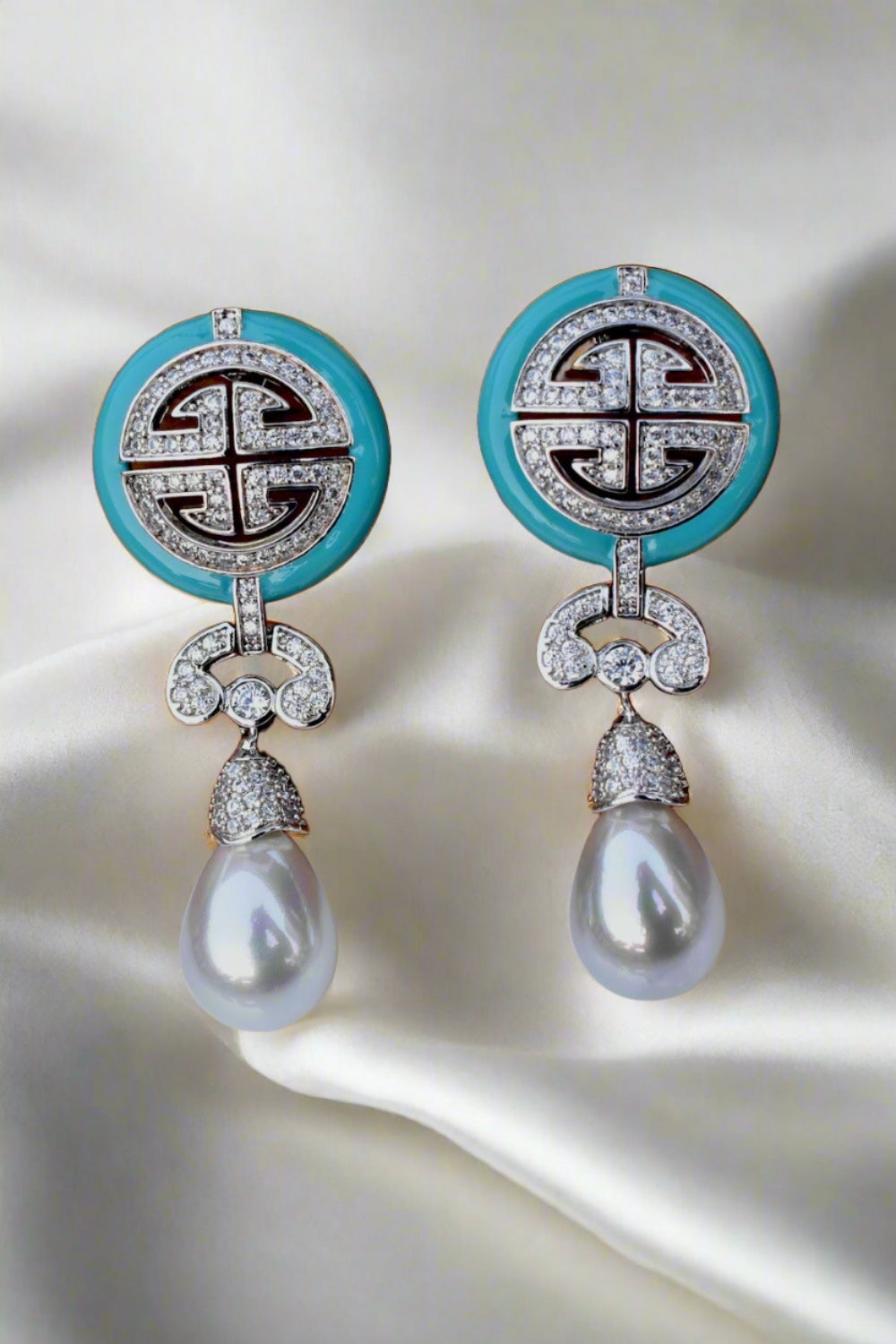 turquoise diamond pearl