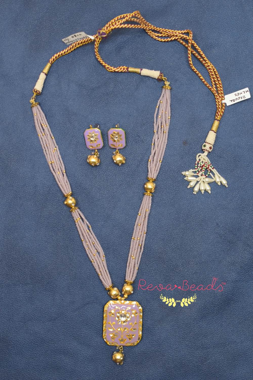 Meenakari Long Necklace Earrings Set mlnes250177