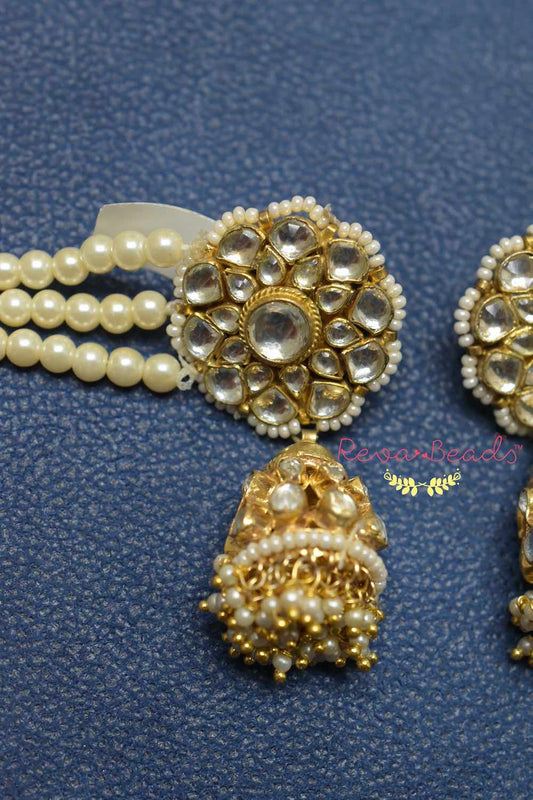 kundan earrings with kaiser