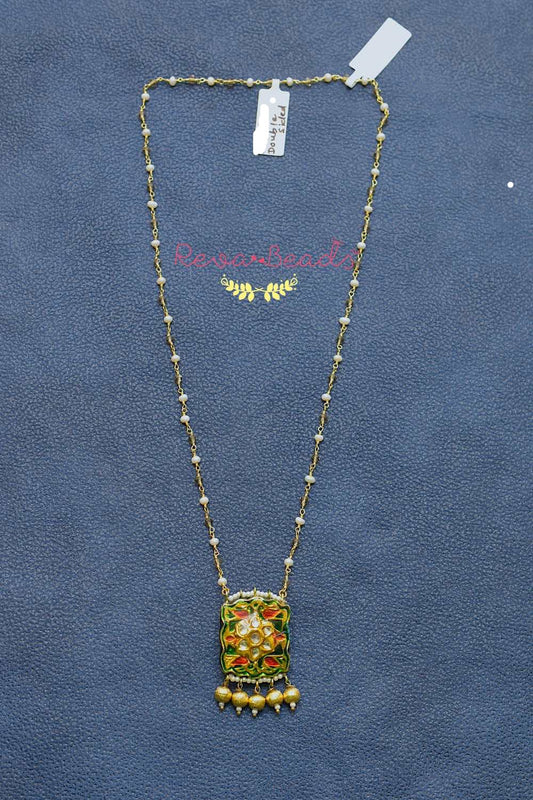 meenakari pendant necklace