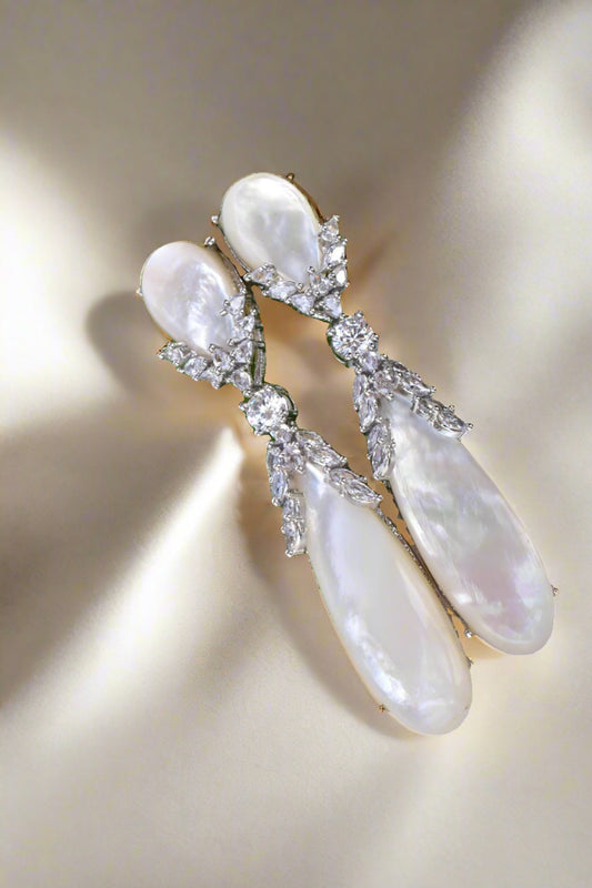 earrings for white gown
