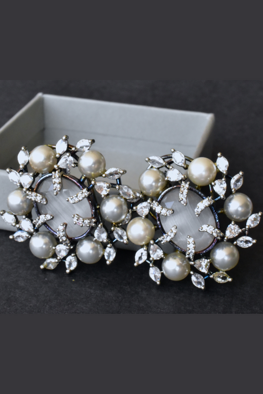 ad silver polish stud earrings 230765