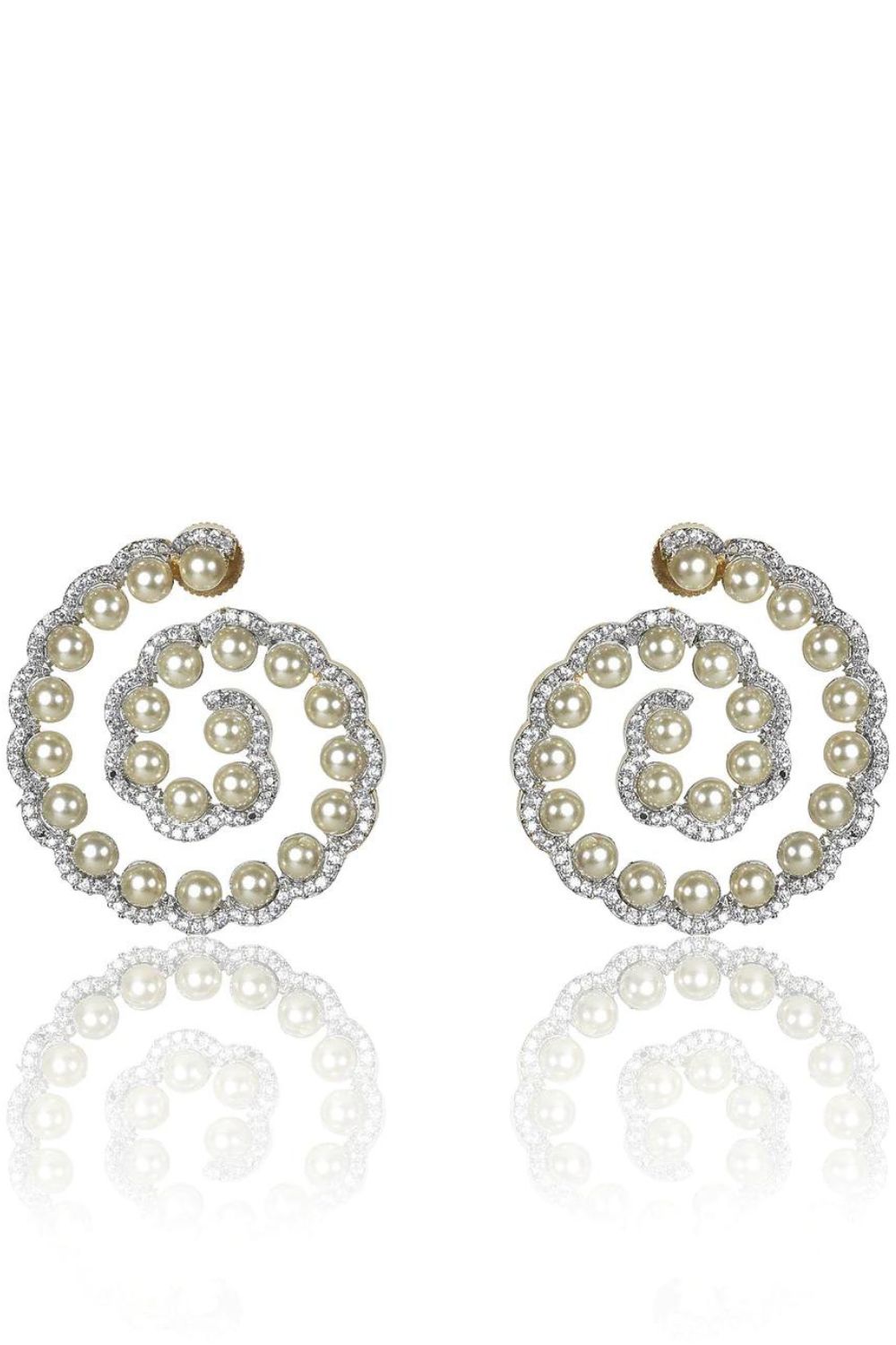 pearl cz studs