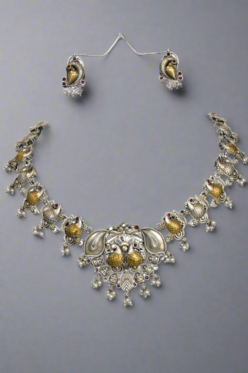 tribal long necklace earrings set trlnes230399