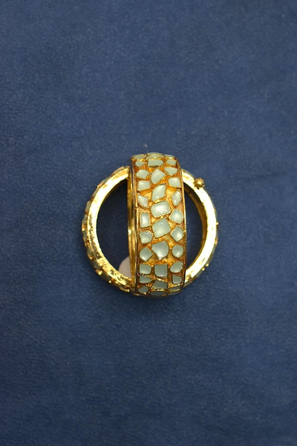 mint kundan bangle