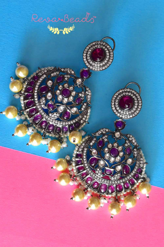 ruby bridal earrings