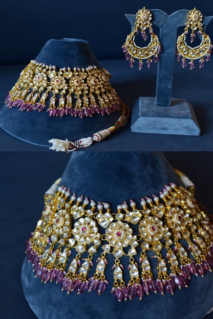 necklace set with chandbali 
