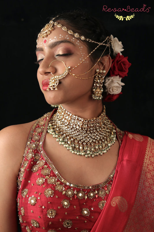 Kundan nose ring knr220319