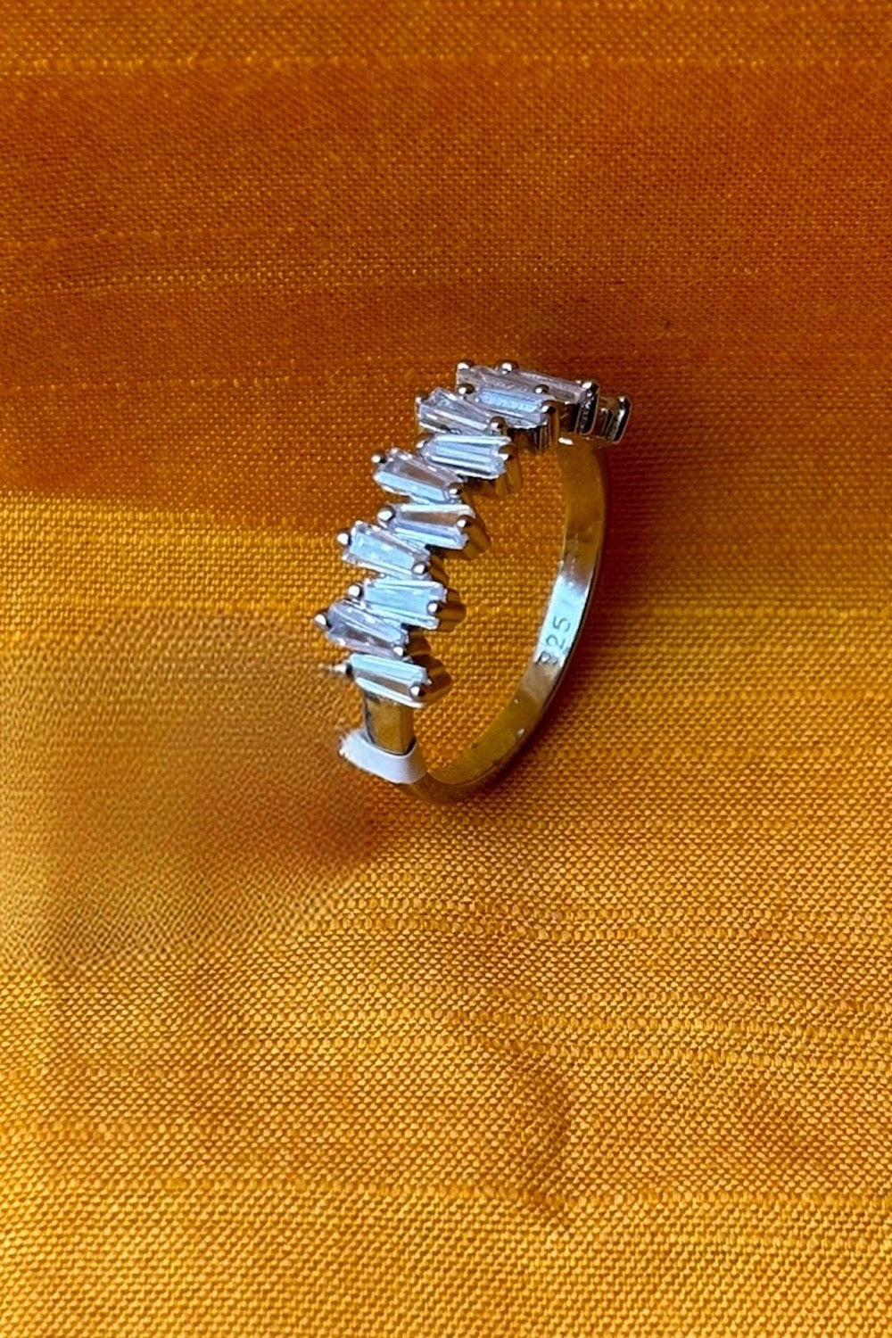 sterling silver cz finger ring