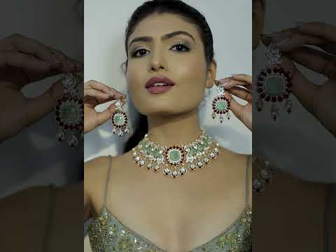 mint kundan set