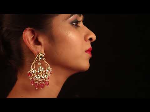 lightweight kundan chandbali