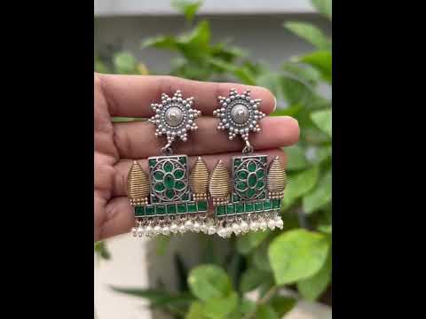 lightweight antique silver earrings
